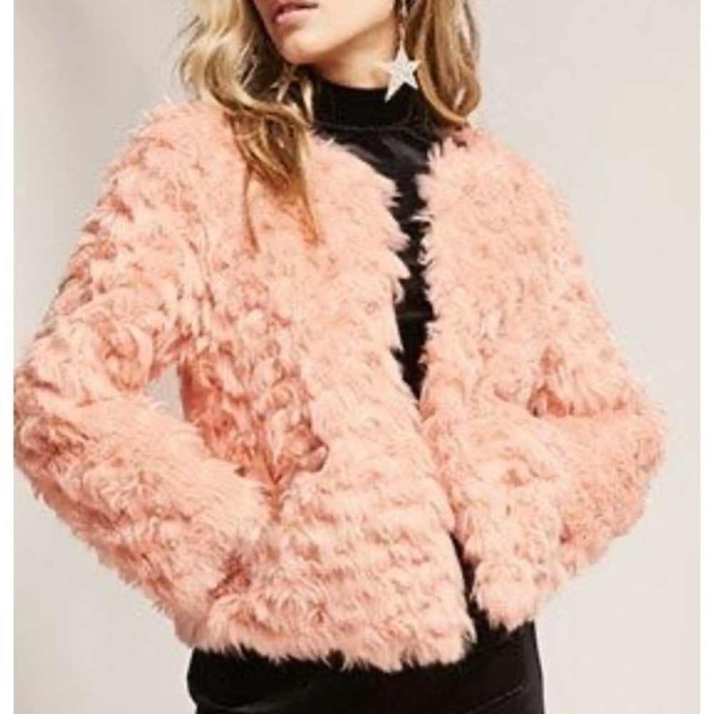 NWT Shaci faux fur plush statement teddy jacket topper 1X